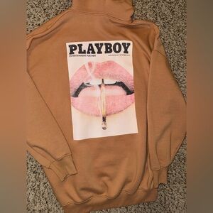 Playboy Brown Oversized Hoodie